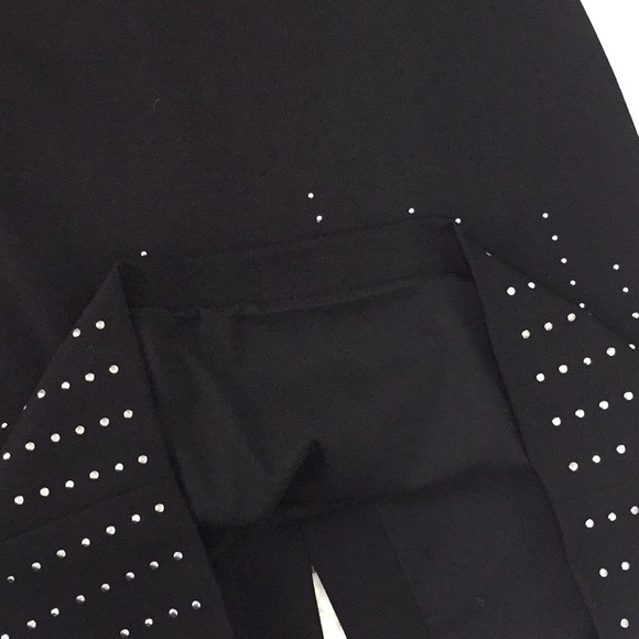 WHBM Black Ponte Studded Pencil Skirt - Picture 5 of 10